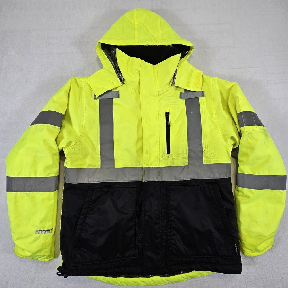 Tingley Jacket Mens Medium Hi-Vis Work Coat Heavy Duty Water Proof Workwear